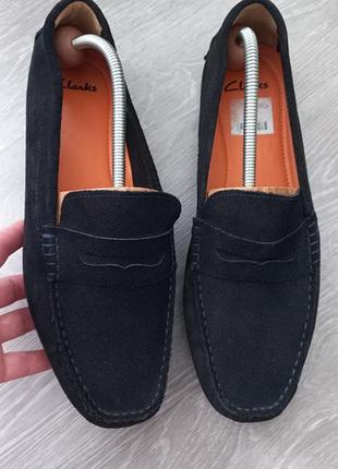 Мужские замшевые мокасины clarks
