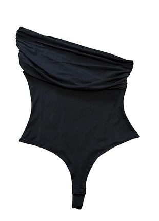 Черный боди на одно плечо h&amp;m