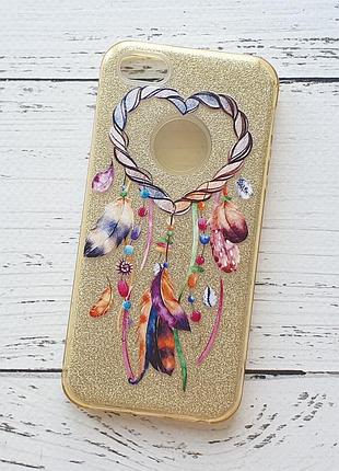 Чохол для iphone 5, iphone 5s, iphone se силіконовий, пластиковий, золотистий, hoco