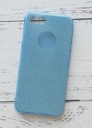 Чохол для iphone 5, iphone 5s, iphone se силіконовий, пластиковий, синій