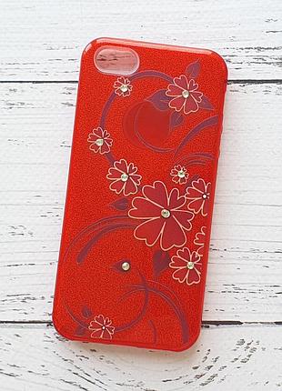 Чохол для iphone 5, iphone 5s, iphone se силіконовий, пластиковий, червоний