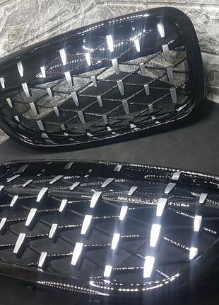 Решётка радиатора стиль diamond bmw 5 серии f10 f11 f18 2010-2017