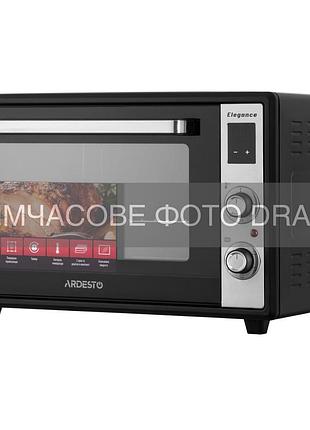 Печь электрическая ardesto elegance, 60л, 2000вт, электр., конвекция, двойное стекло, вертел, черный