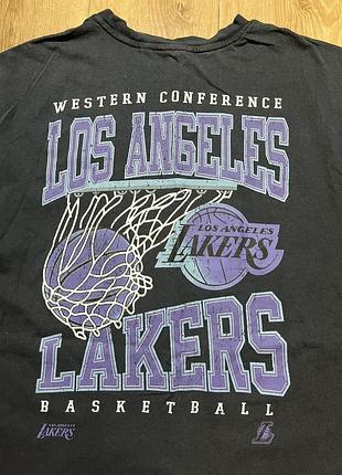 Футболка nba lakers графітова з ефектом вошед, розмір m