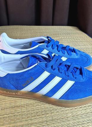 Оригінал 100% кросівки чоловічі adidas gazelle indoor shoes blue(41⅓-26см)