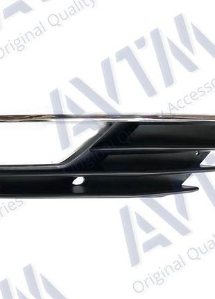 Решетка в бампер avtm audi a3 12-16 sd правая з отв. птф + молдинг ауди а3