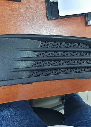 Решетка в бампер avtm volkswagen polo 09-15 5 sd левая без отв. птф фольксваген поло