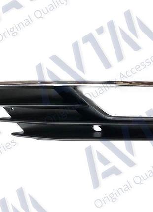 Решетка в бампер avtm audi a3 12-16 sd левая з отв. птф + молдинг ауди а3