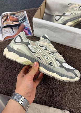 Мужские кроссовки asics gel-nyc white &amp; beige