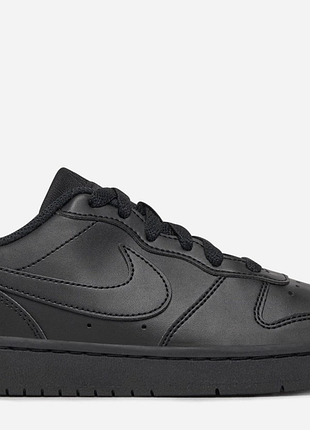 Кроссовки nike court borough low 2 gs triple black/размер 39(25.5 см)