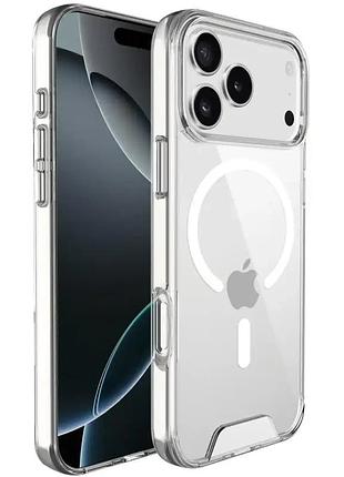 Чохол tpu space case transparent with magsafe для apple iphone 17 pro max прозорий