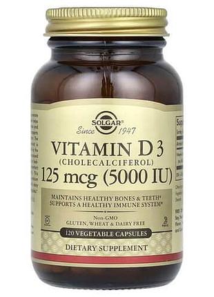 Solgar vitamin d3 125 mcg (5000 iu) 120 растительных капсул