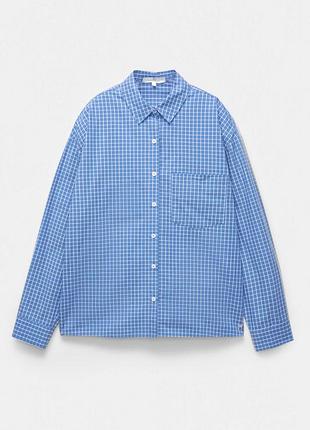 Жіноча котонова оверсайз сорочка pull&bear 6