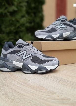 New balance 9060 темно серые с серым