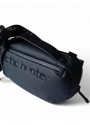 Сумка-бананка на груди або пояс багатофункціона чорна arctic hunter y00020_black