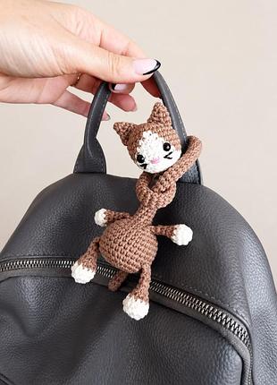 Котик завязка, игрушка для малышей, ручная работа