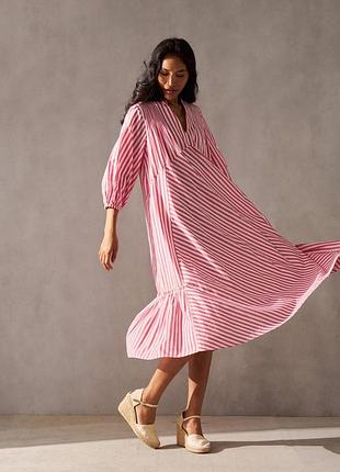Бавовняна сукня у смужку kleid aus baumwolle від німецького бренду flowers for friends.