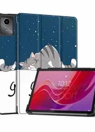 Чехол книжка для планшета lenovo idea tab 11 2025 tb-336zu tb-336fu tb-335fc спящий кот