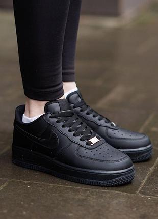 Р.36-45 кросівки nike air force 1 low 07 black edition nk329