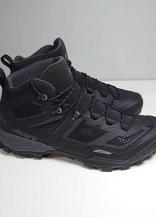 Ботинки треккинговые mammut ducan BSDx mid men's goretex black/grey 44 г. оригинал