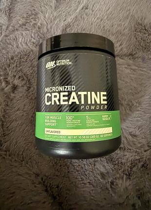 Креатин optimum nutrition creatine powder 300g 600g креатин моногідрат creatine monohydrate usa спорт харчування креатин для залу