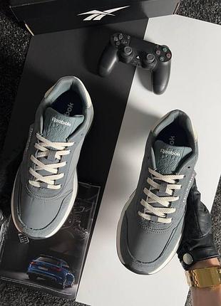 Reebok classic dark grey white 8