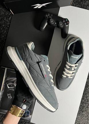 Reebok classic dark grey white 9
