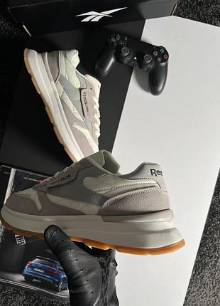 Reebok classic light grey white 6