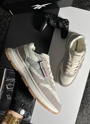 Reebok classic light grey white 9