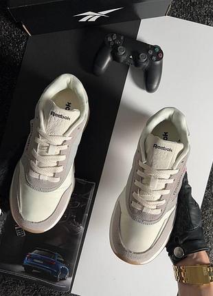 Reebok classic light grey white 8