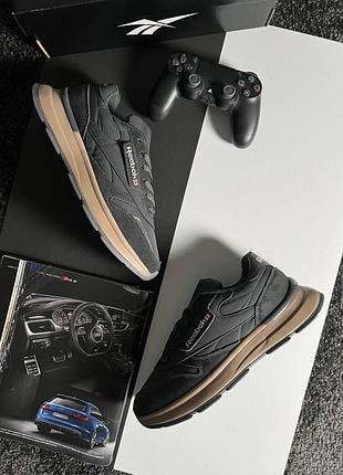 Reebok classic black brown grey