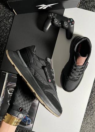 Reebok classic black brown 8