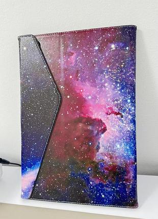 Чехол-книжка для lenovo tab extreme 14.5” - принт галактика, подставка, карман