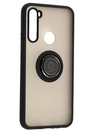 Чехол fiji colorframe для xiaomi redmi note 8t матовый бампер с кольцом black