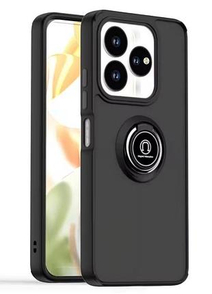 Чохол fiji colorframe для zte blade a73 матовий бампер з кільцем підставкою black