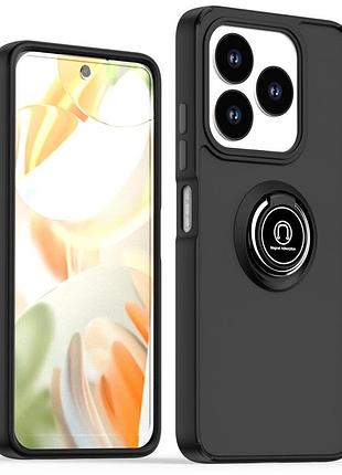 Чехол fiji colorframe для zte blade a75 матовый бампер с кольцом подставкой black