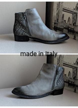 Ботинки ботильоны l'ider (37) made in italy женские деми из натур. кожи козаки байкерские