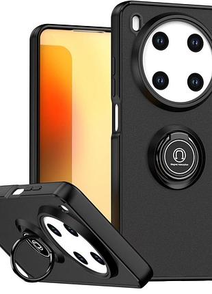 Чехол fiji colorframe для nubia v70 max матовый с кольцом подставкой black