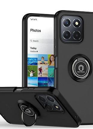 Чехол fiji colorframe для nubia v70 матовый с кольцом подставкой black