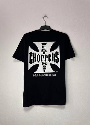West coast choppers long beach black biker t-shirt men xxl vintage вінтажна футболка пол уокер форсаж чопперс