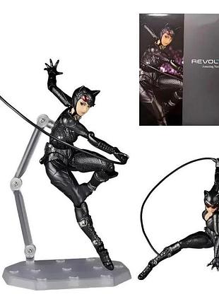 Колекційна екшн-фігурка жінка-кішка (catwoman / жінка-кішка) revoltech amazing yamaguchi — action figure dc comics з батогом та