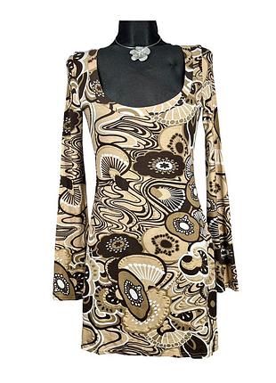 Винтажное платье jane norman с глубоким вырезом vintage 2000s y2k 70s hippie 2006 года