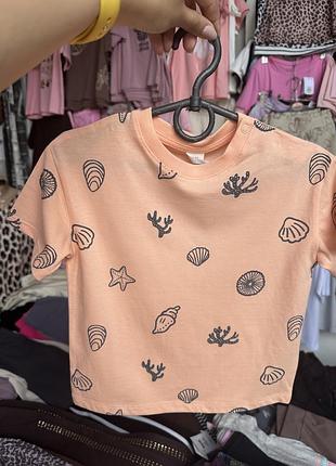 Футболка h&m хлопок оверсайс 92р