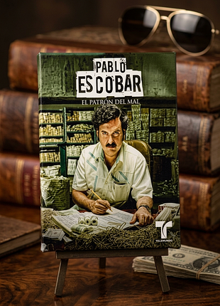 Плакат постер на холсте пабло эскобар el patron del mal сериал криминальная драма 20х15см