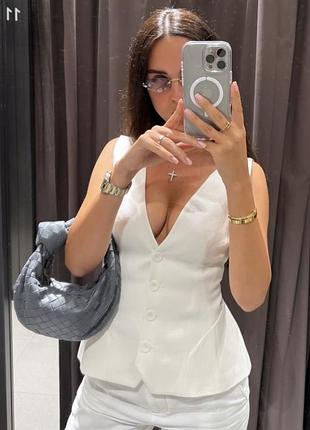 Жилетка zara льон 100% , розмір м( л маломірить на м)
