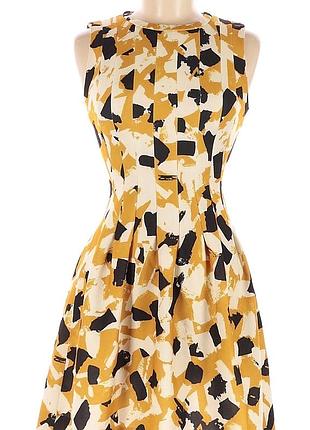 Сукня у принт гірчичний колір 5