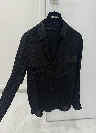 Рубашка zara в горошек xs