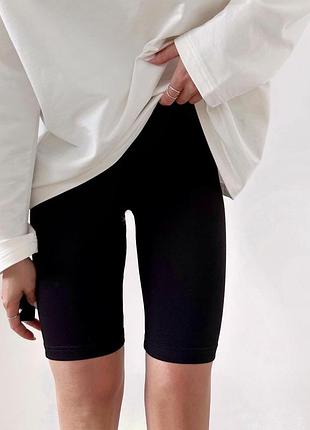 Базові чорні велосипедки котонові h&m