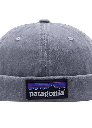 Докер кепка patagonia серого цвета на объем головы 56-58 см, повседнена унисекс серая кепка бейсболка без козырька donker cap