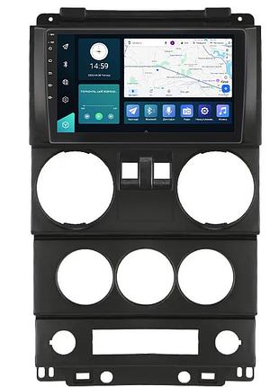 Штатная магнитола lesko для jeep wrangler 2 doors 2007-2010 экран 9" (top 4/32 4g) 5шт